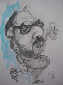 Caricatura hecha por Jorge Ganderatz en el Congreso de caricaturistas de Gerona de 2011.